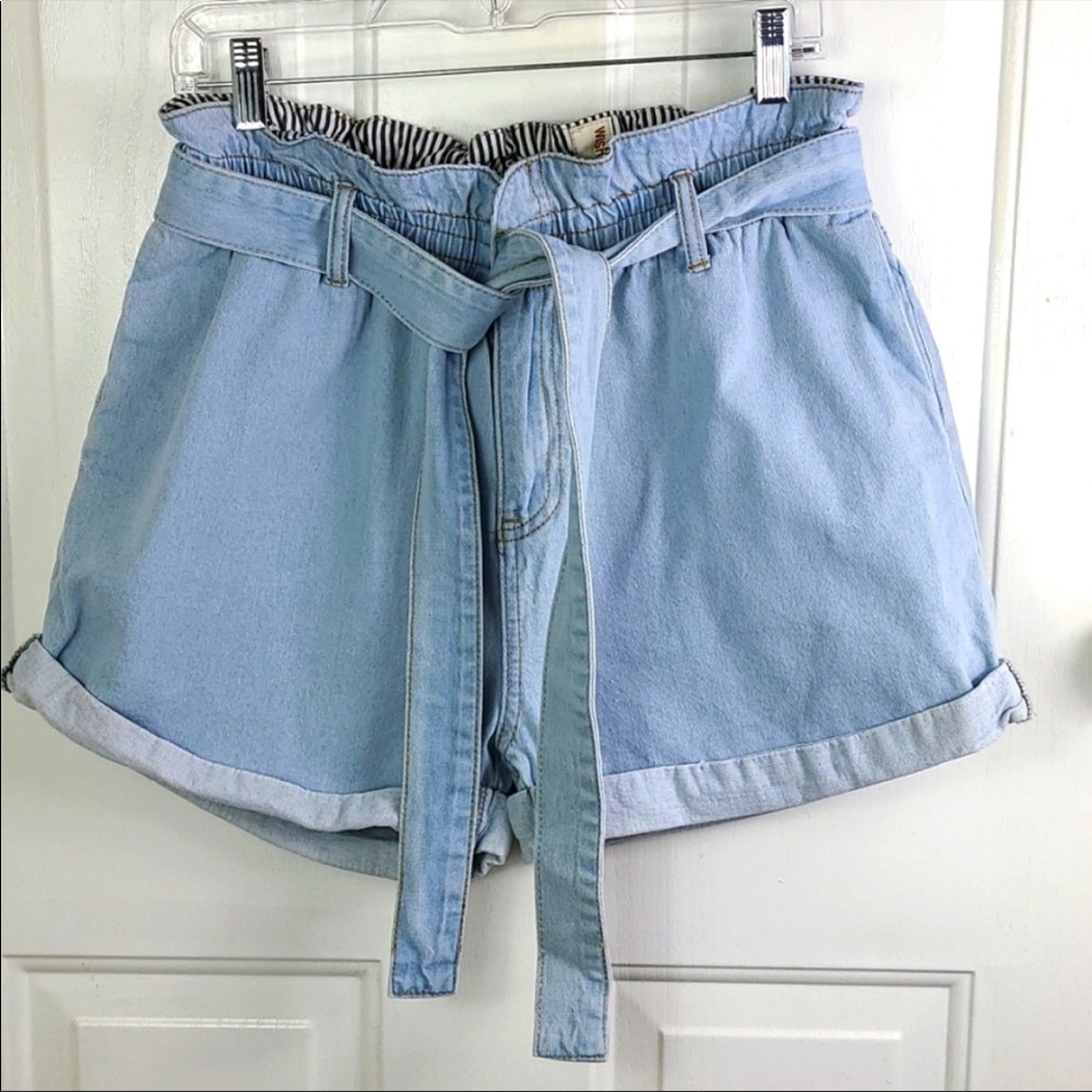 Denim Paperbag Shorts - Size L